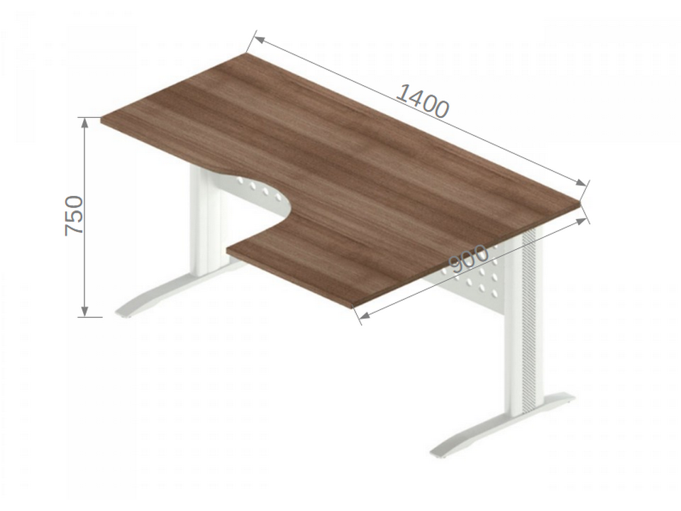 Мебель для офиса Агат АМК-33 R Столешница интегральная (Правый)